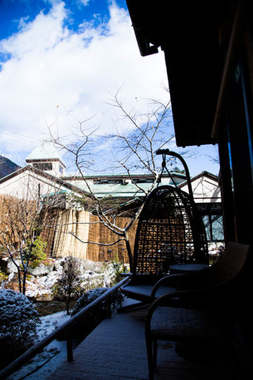 長野県駒ヶ根市　旅館「季澄香」　冬　雪景色