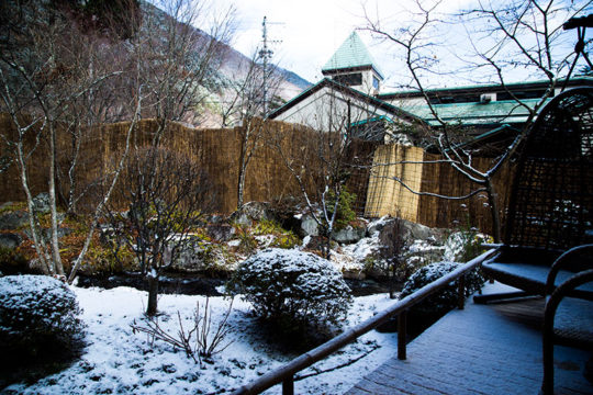 長野県駒ヶ根市　旅館「季澄香」　冬　雪景色