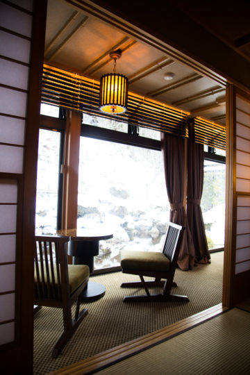 長野県駒ヶ根市　季澄香　客室　雪景色